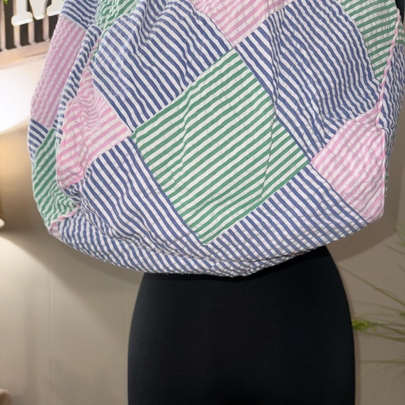 Bath & Body Works Oversized Patchwork Striped Tote - Picture 7 of 11